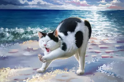 Все включено: отдыхающий на море кот вызвал зависть у пользователей Сети