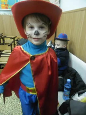 Батик Карнавальный костюм кот в сапогах мушкетер