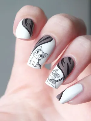 фото дизайн ногтей с кошками кавайный котёнок | Uñas decoradas con gatos,  Manicura de uñas, Estilos de uñas decoradas