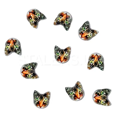 3D фигурки для ногтей Кошка черная 10 шт: купить, цена, каталог -  интернет-магазин STALEKS