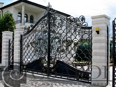 Кованые ворота, ширина 330 см, Арт. 23С в Иркутске - цена в Авант-Строй