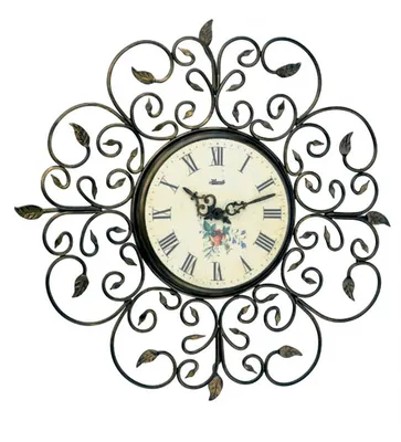 Железные металлические кованые полые садовые настенные часы, винтажные  большие часы, кварцевые часы с римскими цифрами – купить по низким ценам в  интернет-магазине Joom