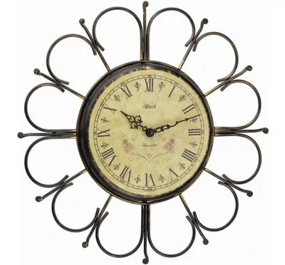 Hermle 30897-002100 - Кованые настенные часы с бесшумным ходом стрелок,  корпус выполнен из металла.