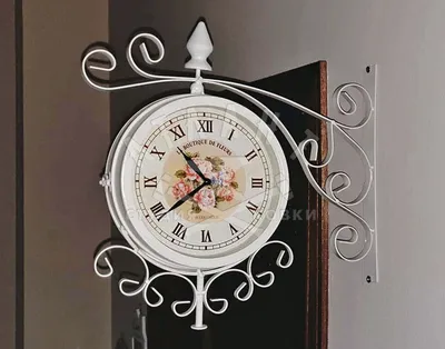 Кованые белые часы КЧС-001: купить в Москве, фото, цены