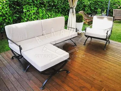 Кованый диван для террасы КДВ-110: купить в Москве, фото, цены