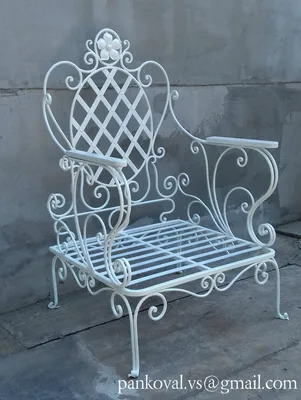 Кресло белое кованое (ID#949862890), цена: 8591 ₴, купить на Prom.ua