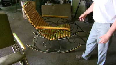 Кресло качалка кованая, ручной работы+1 - YouTube