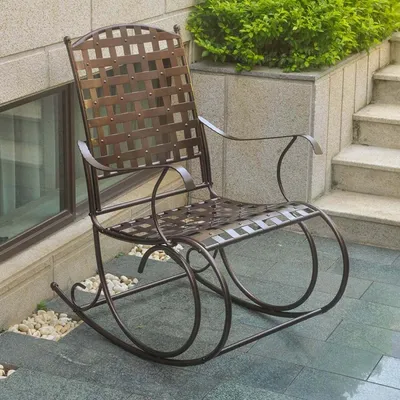 Кресло-качалка из металла разборное 881-42R купить за 20 550 руб. ЦЕНА  Снижена - Зимние скидки на Кресла качалки