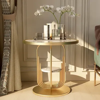 Кованые журнальные столики из скандинавиа для гостиной, современные  шиферные столы, простсветильник роскошные круглые столы, домашняя мебель |  AliExpress
