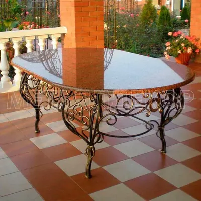 Обеденный стол Болеро — Купить кованые обеденные столы в Москве недорого