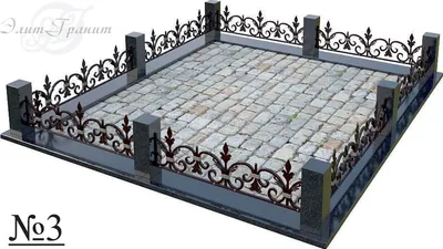 Кованая ограда на могилу: модель 3