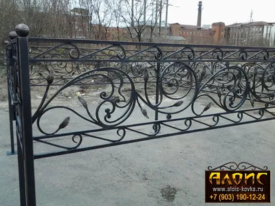 Кованые ограды на могилу ☦ Купить оградку ковка недорого в Москве недорого