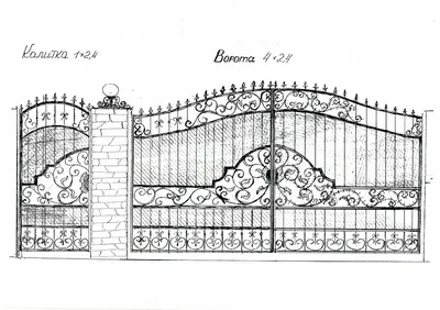 Выбрать эскиз кованых ворот и калиток