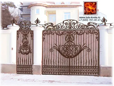 Эскизы кованых ворот с калиткой: продажа, цена в Одессе. Ворота от \"«Металл  Комфорт»\" - 205293543