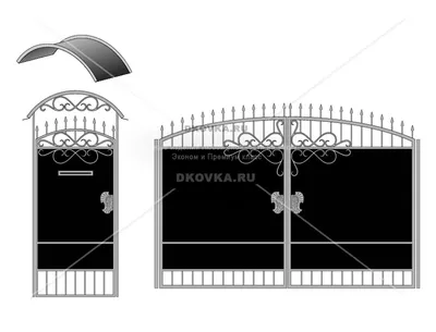 Художественная ковка ворот и калиток по индивидуальному эскизу на заказ в  Пинске