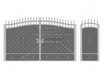 Самые красивые кованые ворота с калиткой для частного дома: эскизы простых  и дизайнерских конструкций, узоры любого стилях, изготовлении своими руками