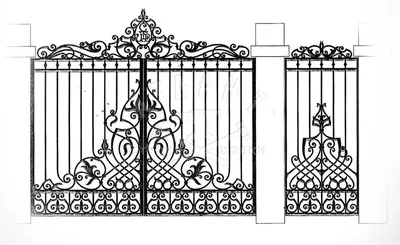 Заборы из профнастила с коваными элементами