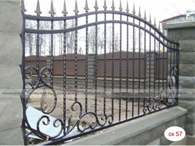 Кованый забор с воротами и без купить по низкой цене для дачи, дома под ключ