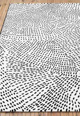 Черно-белый ковер килим купить в интернет-магазине CARAVANNA.RU -  Оригинальные Ковры и килимы из Индии, Бали, Марокко - Бережная доставка по  всей России
