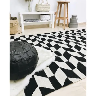 Черно-белые ковры в домашнем интерьере | kover.by