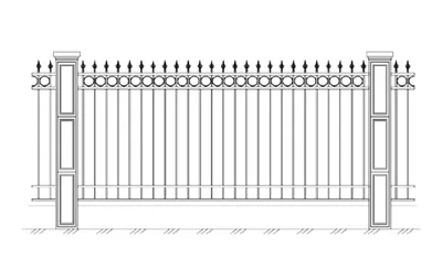 Оригинальный прозрачный кованый забор КЗ-180: купить в Москве, фото, цены