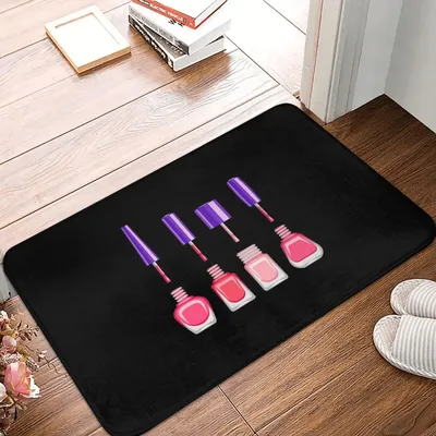 1 коврик для ногтей с лаком для дизайна ногтей для маникюра,  противоскользящий лак для Tech Salon, кухни, входа, ванной, полиэстеровый  ковер, коврик для дома | AliExpress