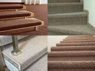 Отделка лестницы ковролином: фото лестниц с ковровым покрытием
