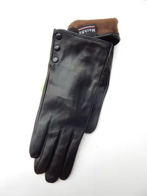 Мужские перчатки для вождения комбинированные GlovesUA мод275 коньяк /  черный (кожа лайка/олень, шов наружу) - магазин Cub-Shop ❏ - #275  konyak/black