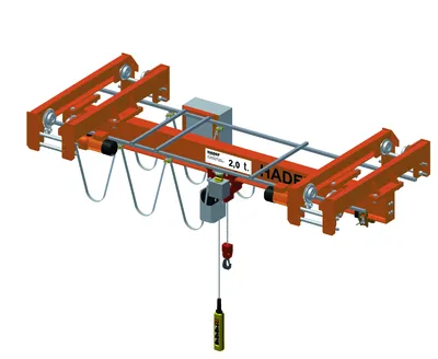 Кран мостовой электрический двухбалочный опорный г/п 50/12,5 т, управление  из кабины (режим A5) - Производство кран-балок, тельферов и грузоподъемного  оборудования