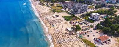 Aerial view of a beach in Bulgarian village Kranevo Stock Photo - Alamy