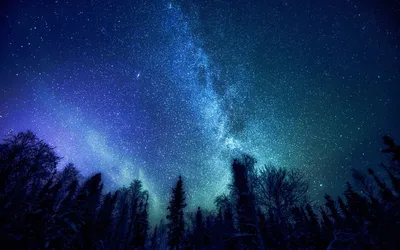 Красивое ночное небо со звездами, …» — создано в Шедевруме