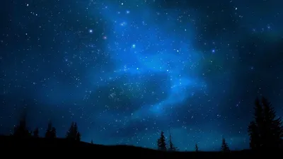 Ночное Небо Над Сельским Пейзажем. Красивое Ночное Звездное Небо, Высокий  ISO-ландшафт. Фотография, картинки, изображения и сток-фотография без  роялти. Image 76482870