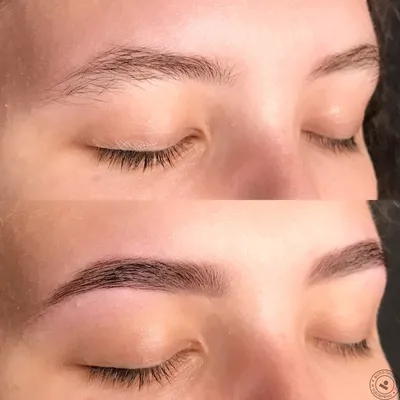 Перманентный макияж Бровей до и после. Довели брови до идеала👌. Техника  теневая/ пудровая ⚜️ Мастер Анжела ⚜️ Цена 8000₽⚜️ запись по… | Instagram