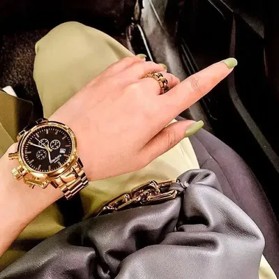 Новинка 2022, женские часы, супер крутые часы с большим циферблатом, модные красивые  женские часы для фитнеса, женские часы Хардлайн, золотые часы | AliExpress