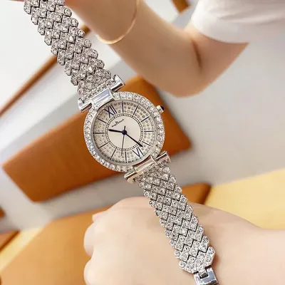 Женские часы с циферблатом Gypsophila, водонепроницаемые кварцевые часы с  календарем и датой, со стразами, модные деловые часы, женские часы |  AliExpress