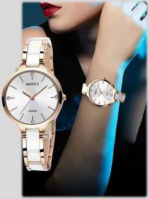 Новинка, элегантные женские часы, тонкие, браслет с розовым кварцем стразы,  циферблат, концентрические круглые браслеты, часы, красивые дамские подарки  | AliExpress