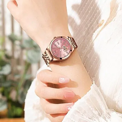 Купить 2023 красивые женские часы для девочек, новые модные модные  роскошные женские часы, водонепроницаемые светящиеся бриллиантовые  кристаллы с календарем | Joom