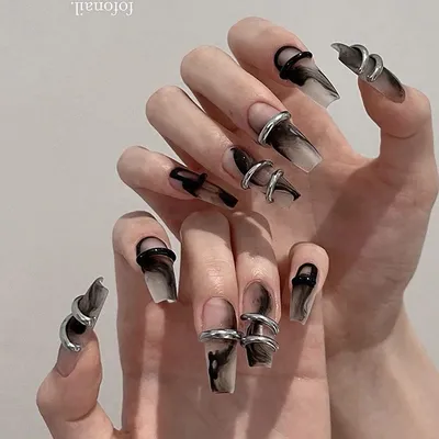 Черные длинные ногти, красивые, …» — создано в Шедевруме