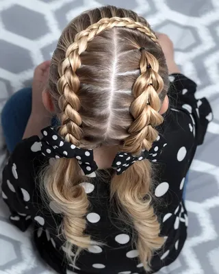 Hairstyles in kindergarten: original ideas and novelties - hairdesignon.com  | Детские прически, Простые прически, Как сделать волосы гуще