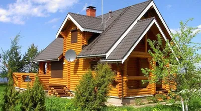 Одноэтажные дома из бревна под ключ недорого: проекты, цены на одноэтажный  сруб в Москве | СК \"Барский Дом\"