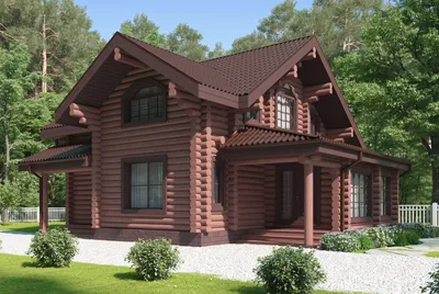 Красивые дома из бревна, проекты и цены красивых домов из оцилиндрованного  бревна