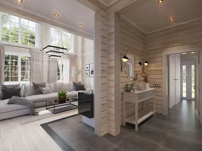 Интерьер дома из бруса внутри: примеры стильных интерьеров – фото дизайна  по комнатам