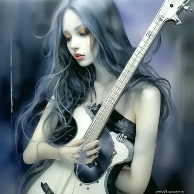 Картинки девушка с гитарой (49 фото) » Картинки, раскраски и трафареты для  всех - Klev.CLUB