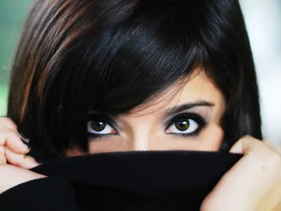 Фото Красивые глаза девушки в парандже