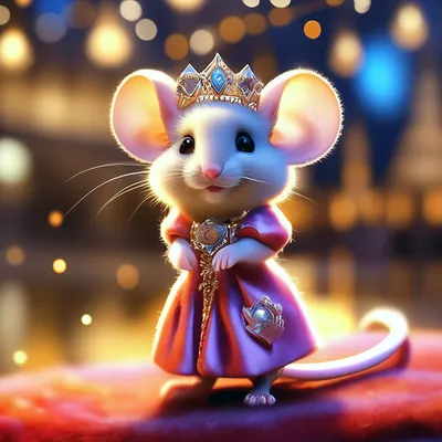 Мышь в вечернем платье, как фото, …» — создано в Шедевруме