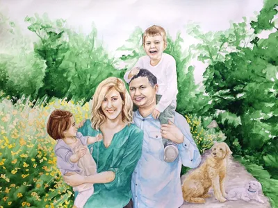 Счастливая семья возле елки в комнате :: Стоковая фотография :: Pixel-Shot  Studio