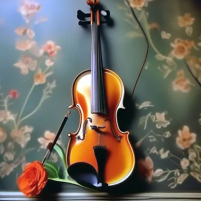 Картинки скрипка, роза, ноты, красиво - обои 1440x900, картинка №44096