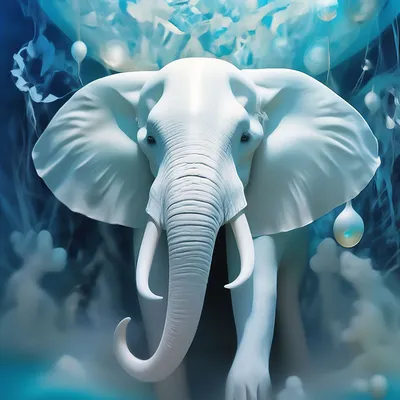 Красивый голубой слон» — создано в Шедевруме