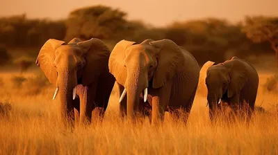 три слона ходят хоботами по траве, красивые фотографии слонов, слон,  картинка слона фон картинки и Фото для бесплатной загрузки