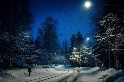 Красивая зимняя ночь (91 фото) - 91 фото